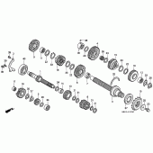 Схема узла: Трансмиссия для Honda VFR800 VFR