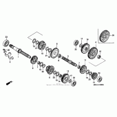 Схема вузла: Трансмісія для Honda VT1100 Shadow Aero