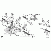 Схема узла: Подножки для Honda CBR600 CBR600RR