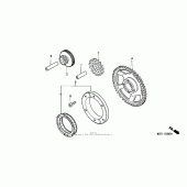 Схема узла: Привод стартера для Honda FSC600 Silver Wing