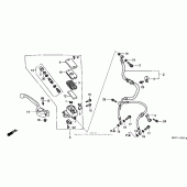 Схема узла: Перед. тормозной цилиндр ( 03- 04) для Honda CBR600 CBR600RR