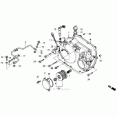 Схема вузла: Права кришка картера для Honda NX250