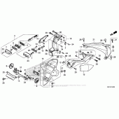 Схема вузла: Задній бризговики & Підсвічування номера для Honda CBR600