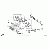 Схема вузла: Шток & Клапан для Honda CTX700