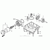 Схема вузла: Масляний насос & Піддон для Honda CB900 919