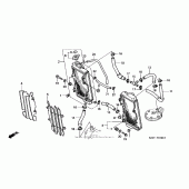 Схема узла: Радиатор для Honda CR250