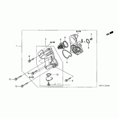 Схема узла: Водяной насос для Honda NRX1800 Valkyrie Rune