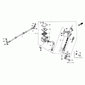 Схема узла: Задний тормозной цилиндр для Honda CBR600 CBR600F Hurricane