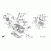 Схема узла: Rear головка цилиндра для Honda NT650 Deauville