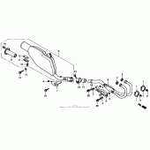 Схема вузла: Exhaust muffler 91-92 для Honda XR600