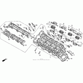 Схема вузла: Головка циліндра для Honda CBR900RR CBR919RR Fireblade