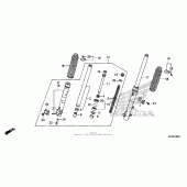 Схема вузла: Вилка передньої осі для Honda CRF230 CRF230F