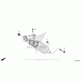 Схема вузла: Задній амортизатор (2) для Honda VT1300 Fury