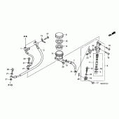 Схема вузла: Задній гальмівний циліндр (CBF600SA / NA) для Honda CBF600