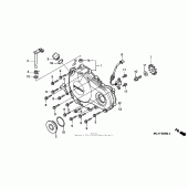 Схема узла: Правая крышка картера для Honda CBR900RR CBR954RR Fireblade
