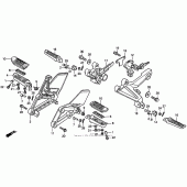 Схема узла: Подножки для Honda CBR600 CBR600F3