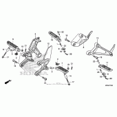 Схема узла: Подножки для Honda CB1000 CB1000R