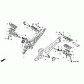 Схема узла: Подножки для Honda VTR250 VTR