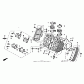 Схема вузла: Головка циліндра (fr.) Для Honda VF750 Magna