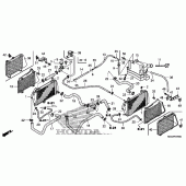 Схема узла: Радиатор для Honda GL1800 Gold Wing