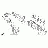 Схема узла: Коленчатый вал и Поршень для Honda CBR1100XX Blackbird