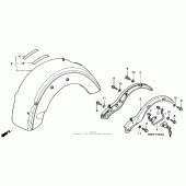Схема вузла: Заднє крило для Honda VT1100 Shadow Aero