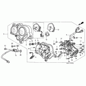 Схема вузла: Панель приладів (V / W / X / Y) для Honda VTR1000 Firestorm