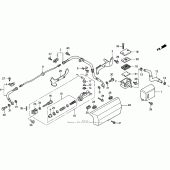 Схема вузла: Задній гальмівний циліндр для Honda GL1500 Valkyrie Interstate