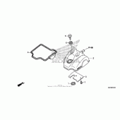 Схема узла: Клапанная крышка для Honda CRF250 CRF250X