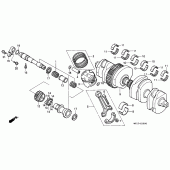 Схема вузла: Колінчастий вал і Поршень для Honda CB1000 CB1000F