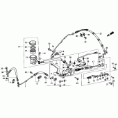 Схема узла: Задний тормозной цилиндр для Honda GL1500 Gold Wing Aspencade