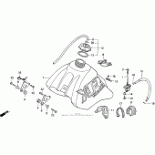 Схема вузла: Паливний бак для Honda XR250