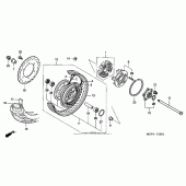 Схема вузла: Заднє колесо (vtx1800s) для Honda VTX1800
