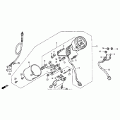 Схема узла: Панель приборов для Honda VT750 Shadow Deluxe