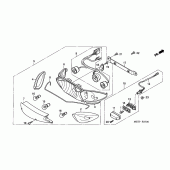 Схема узла: Задний фонарь (Стоп-сигнал) для Honda CBF500