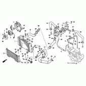 Схема вузла: Радіатор для Honda CB1000 CB1000F