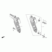 Схема узла: Задняя подвеска (1) для Honda CB750 Seven Fifty