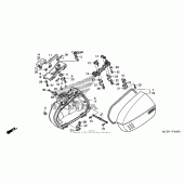Схема вузла: Saddlebag для Honda ST1300 Pan-European Police
