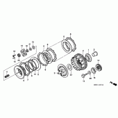 Схема узла: Сцепление для Honda VT600 Shadow VLX