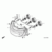 Схема вузла: Фара (CBR900RRY, 1 / RE1) для Honda CBR900RR CBR929RR Fireblade