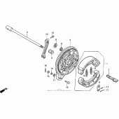 Схема узла: Vt1100c rear brake panel для Honda VT1100 Shadow