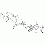 Схема вузла: Вихлопна система для Honda XR600