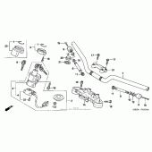 Схема вузла: Верхня траверса & Кліпон керма для Honda CB600F 599