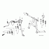 Схема узла: Подставка для Honda CBR600 CBR600F