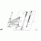 Схема вузла: Вилка передньої осі для Honda FSC600 Silver Wing