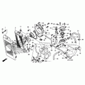 Схема узла: Радиатор для Honda VT750 Shadow Phantom