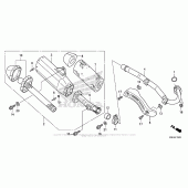 Схема вузла: Вихлопна система для Honda CRF150 CRF150RB