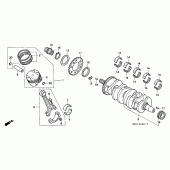 Схема узла: Коленчатый вал и Поршень (2) для Honda CBR900RR CBR919RR Fireblade