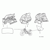 Схема вузла: Label read the manual (1) для Honda XR600
