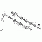 Схема вузла: Трансмісія для Honda VTX1300